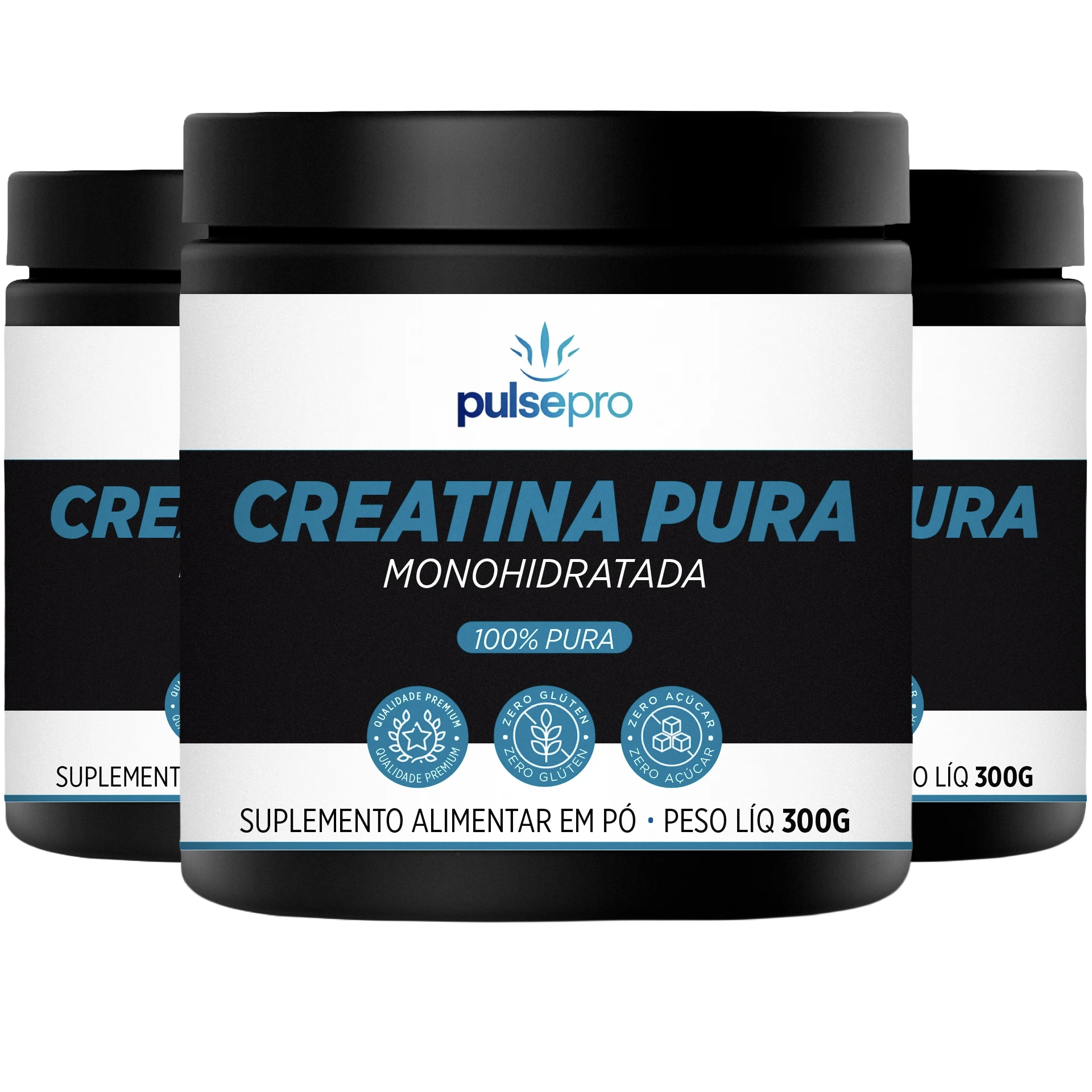 Creatina Pura Monohidratada (Kit com 3)